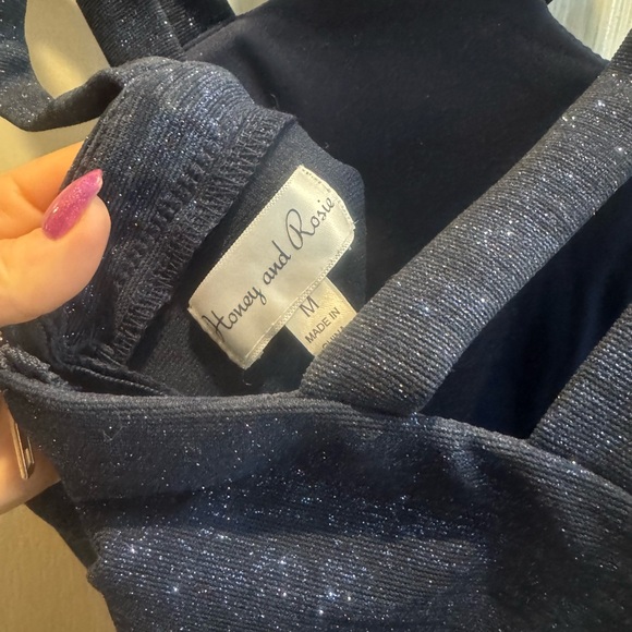 Honey and Rosie Midnight Blue Strappy Mini Dress - Picture 3 of 4